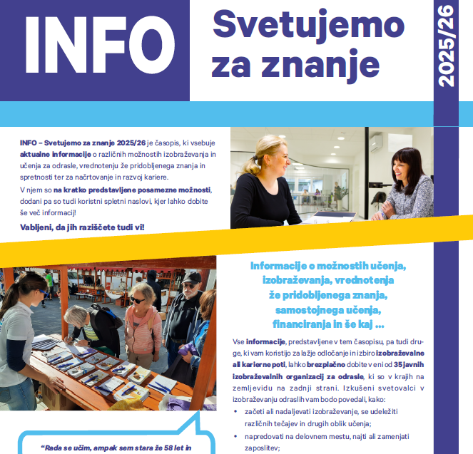 Naslovnica revije INFO Svetujemo za znanje 24_25