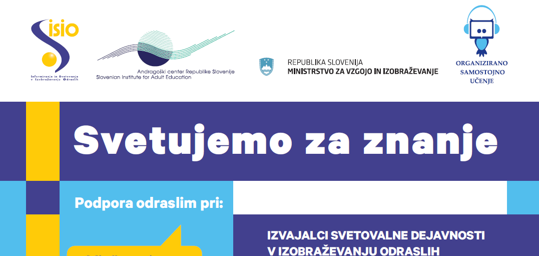 Del rollup plakata za svetovalno dejavnost v IO